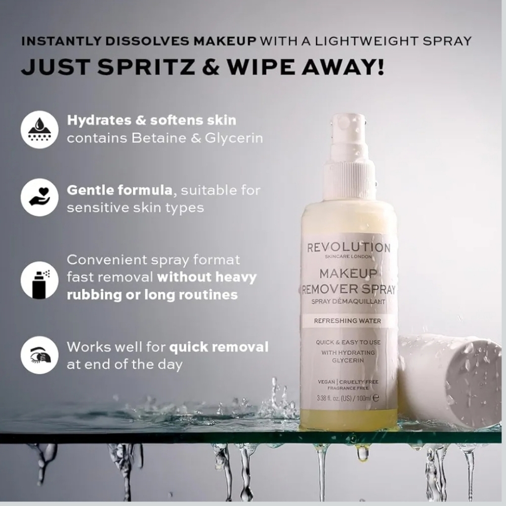 Revolution White Makeup Remover Spray - Picture 2 of 6